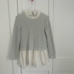 Nordstrom Layered Blouse Top with Peekaboo Collar